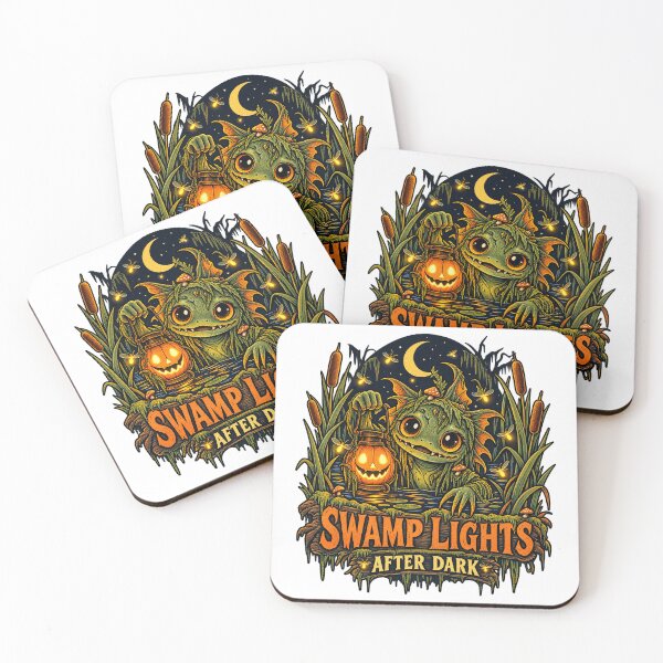 Item preview, Swamp Lights After Dark | Cute Cryptid Halloween Monster designed and sold by devilfronty.