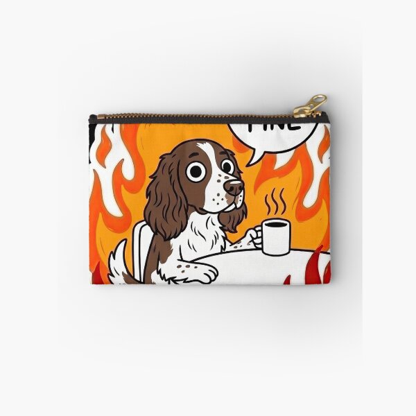 Item preview, English Springer Spaniel Fire Satire Art designed and sold by Flying Doggo.