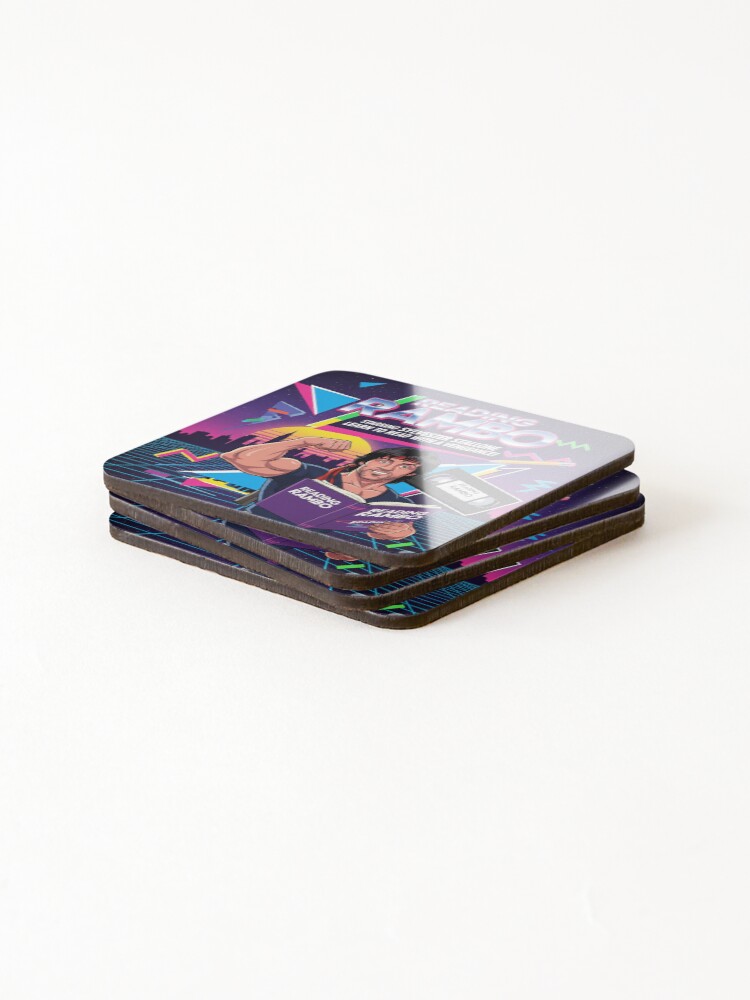 Thumbnail 4 of 5, Coasters (Set of 4), Reading Rambo designed and sold by CDPTees.