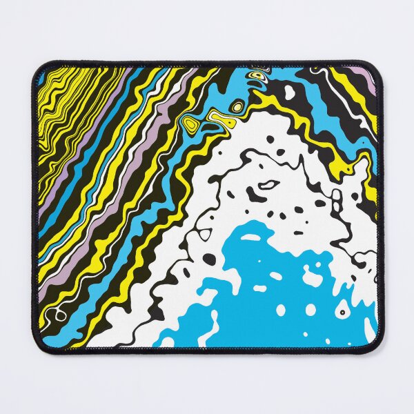 Item preview, Op Art Abstract Ocean Waves in Electric Blue  designed and sold by cremedecolor.