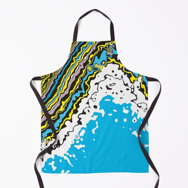 Item preview, Op Art Abstract Ocean Waves in Electric Blue designed and sold by cremedecolor.