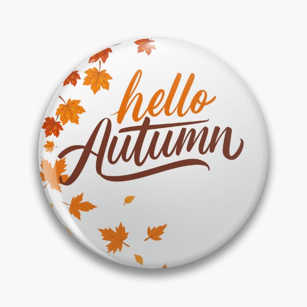 Item preview, Hello Autumn Falling Leaves Typography designed and sold by Esraa-Arts.