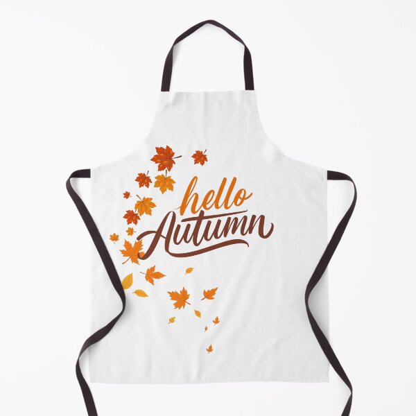 Item preview, Hello Autumn Falling Leaves Typography designed and sold by Esraa-Arts.