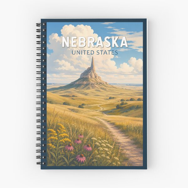 Item preview, Nebraska Illustration Travel Art Vintage designed and sold by KrisSidDesigns.