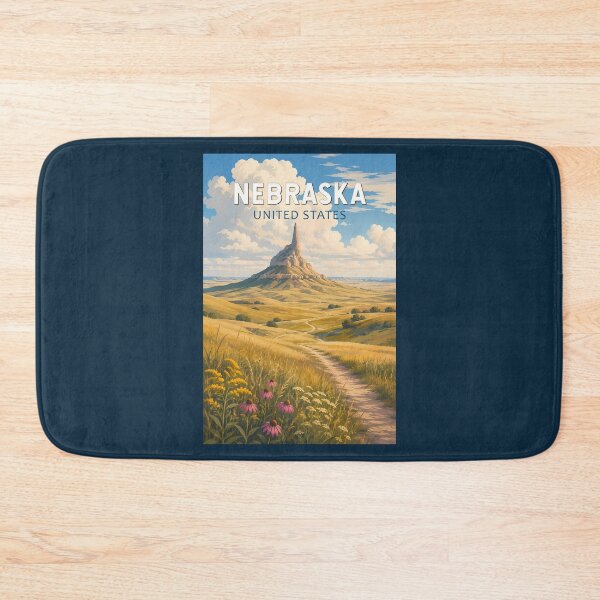 Item preview, Nebraska Illustration Travel Art Vintage designed and sold by KrisSidDesigns.