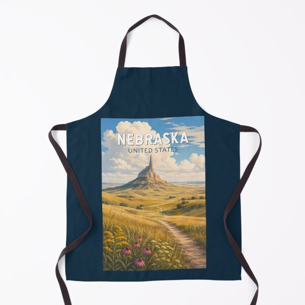 Item preview, Nebraska Illustration Travel Art Vintage designed and sold by KrisSidDesigns.