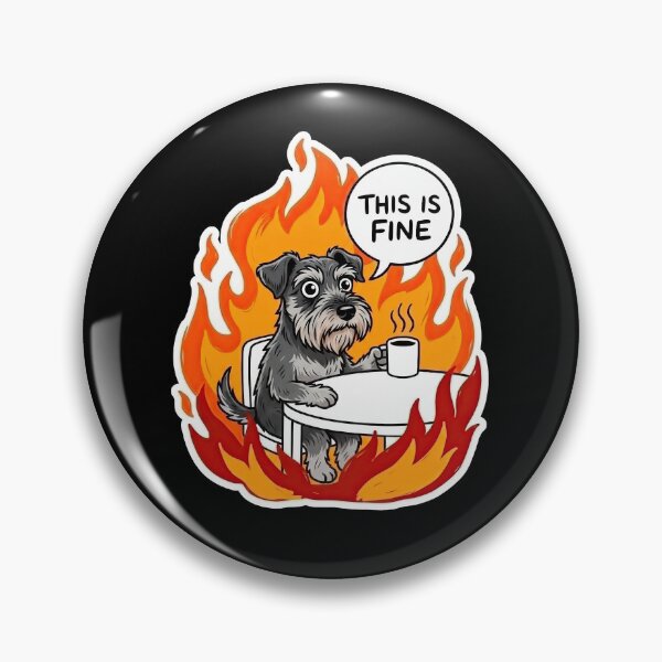 Item preview, Miniature Schnauzer Fire Panic Comic Print designed and sold by Flying Doggo.