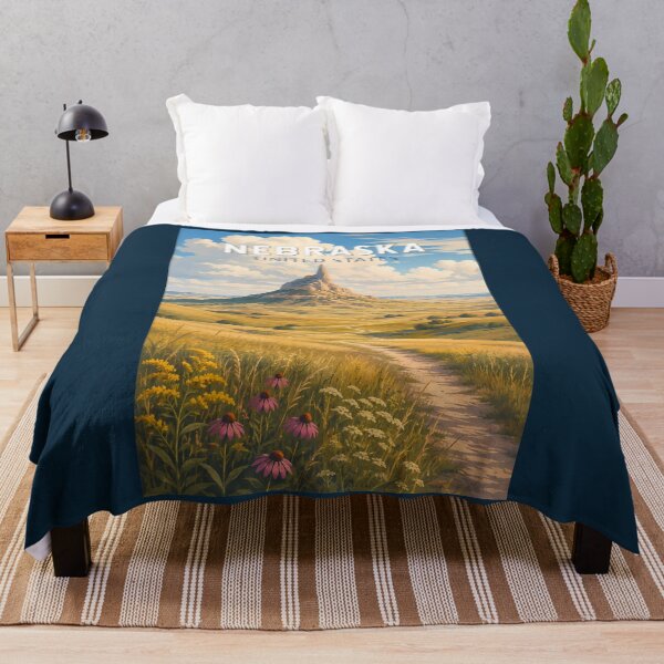 Item preview, Nebraska Illustration Travel Art Vintage designed and sold by KrisSidDesigns.