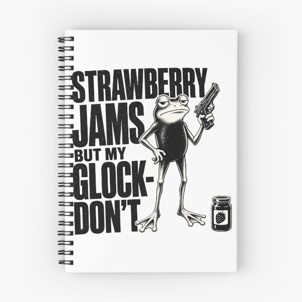 Item preview, Funny Grumpy Frog Strawberry Jam Pistol Pun designed and sold by TshirtsOnline-.