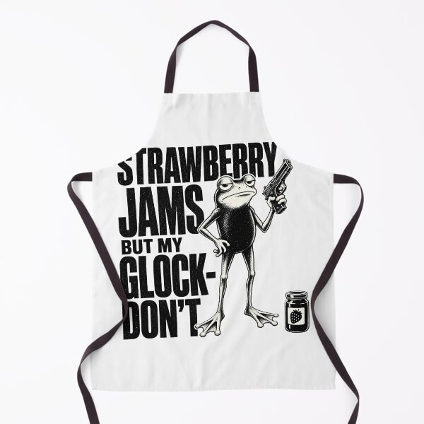 Item preview, Funny Grumpy Frog Strawberry Jam Pistol Pun designed and sold by TshirtsOnline-.