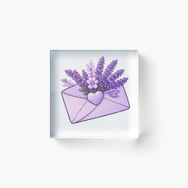 Item preview, Lavender Love Letter – Purple Floral Envelope designed and sold by Kiralemon.