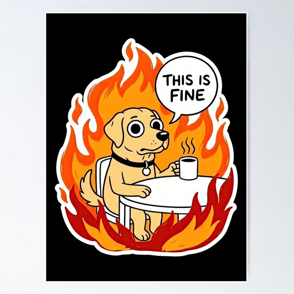 Item preview, Golden Labrador Inferno Satirical Pop Art designed and sold by Flying Doggo.