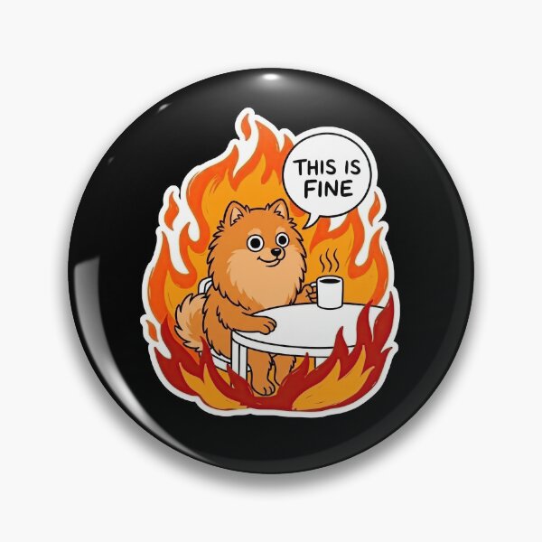 Item preview, Pomeranian Inferno Satire Vector Illustration designed and sold by Flying Doggo.