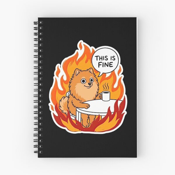 Item preview, Pomeranian Inferno Satire Vector Illustration designed and sold by Flying Doggo.