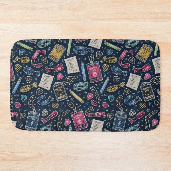 Item preview, Backstage Pass Concert Doodle Seamless Pattern Design designed and sold by Fanverse Merchandise.