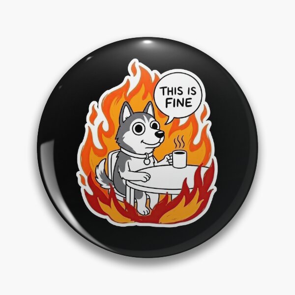 Item preview, Siberian Husky Roaring Fire Comic Print designed and sold by Flying Doggo.