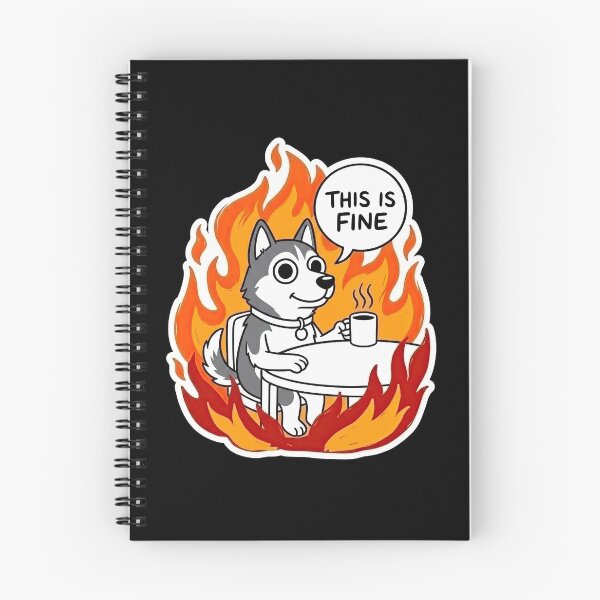 Item preview, Siberian Husky Roaring Fire Comic Print designed and sold by Flying Doggo.