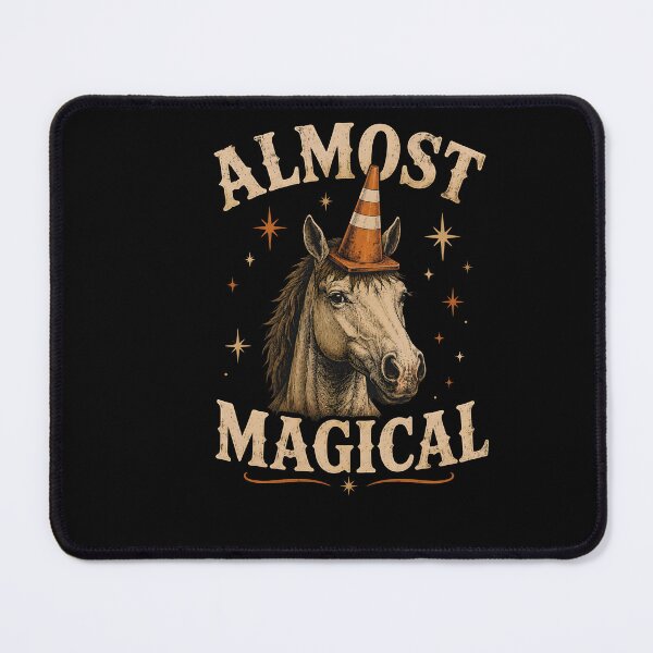 Item preview, Almost Magical Funny Horse Unicorn Traffic Cone Humor Vintage Equestrian Design designed and sold by Lina Caro.