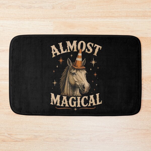 Item preview, Almost Magical Funny Horse Unicorn Traffic Cone Humor Vintage Equestrian Design designed and sold by Lina Caro.
