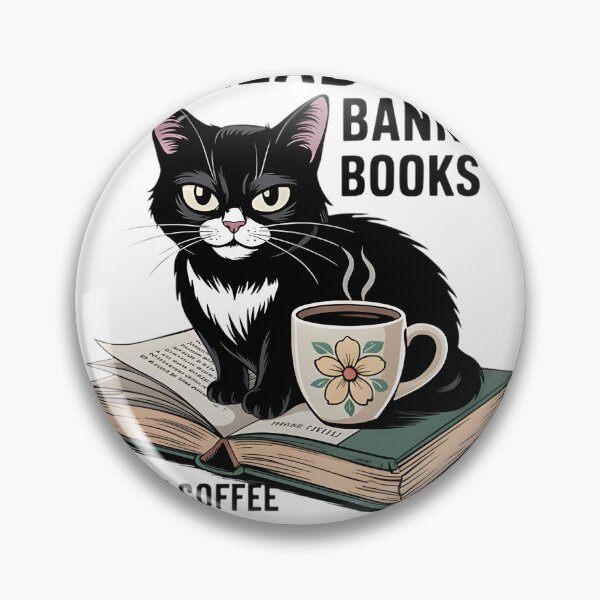 Item preview, Banned Books & Coffee: Black Cat'S Fight Against Evil | Best Gift designed and sold by TalbiahmedRedha.