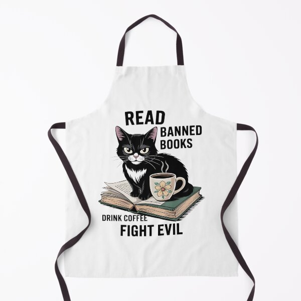 Item preview, Banned Books & Coffee: Black Cat'S Fight Against Evil | Best Gift designed and sold by TalbiahmedRedha.