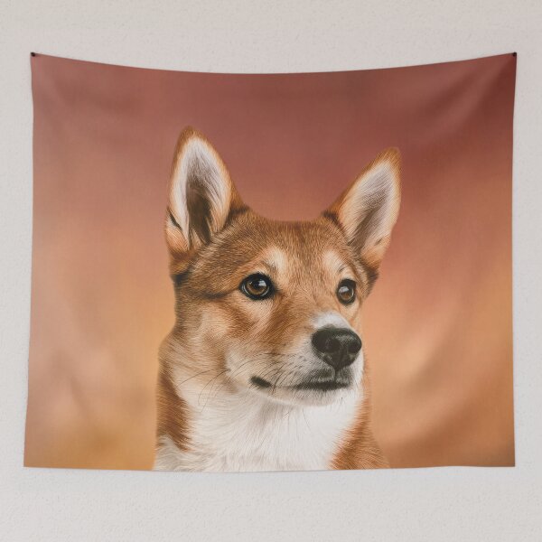 Item preview, Norwegian Lundehund Portrait designed and sold by Elisabeth Lucas.