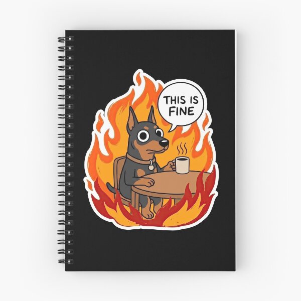 Item preview, Doberman Pinscher Fire Comic Illustration designed and sold by Flying Doggo.