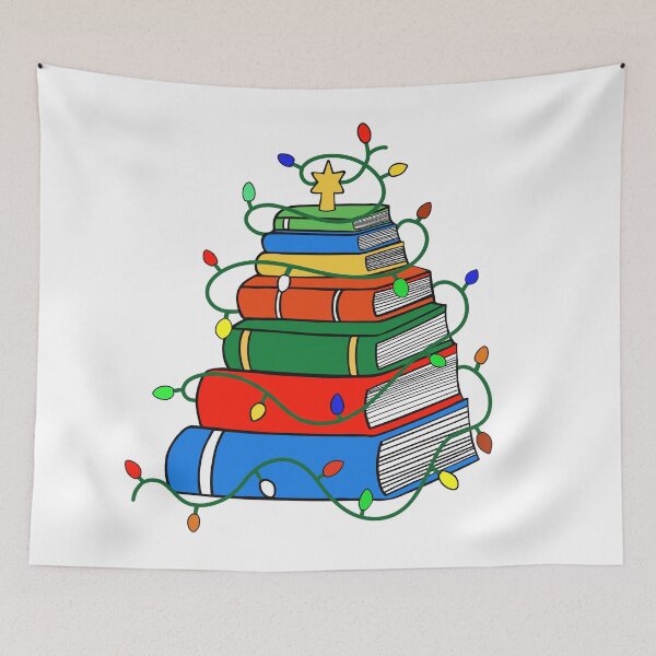 Item preview, Christmas Tree Lights Book Stack designed and sold by Sartoris Art.