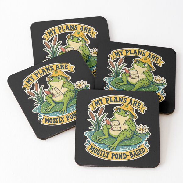 Item preview, My Plans Are Mostly Pond-Based – Funny Retro Frog designed and sold by czarnyfeniks.