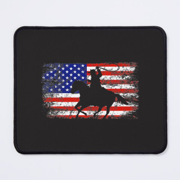 Item preview, Vintage Western Rodeo Roper American Flag Patriotic Cowboy Silhouette Graphic | Best Gift designed and sold by AKIBAJARA.