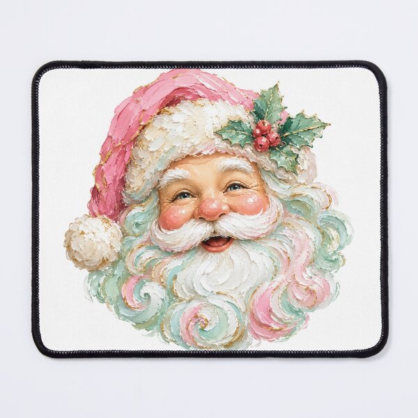 Item preview, Colorful Pink Santa Vintage Retro Christmas Holiday designed and sold by DYAFLK.
