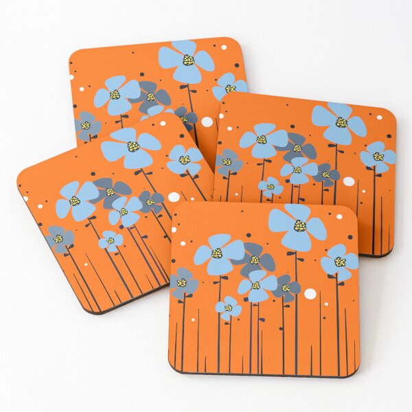 Artikelvorschau, Blaue Blumen – botanische Illustration entworfen und verkauft von Sklines Art | Mrz Danelli.
