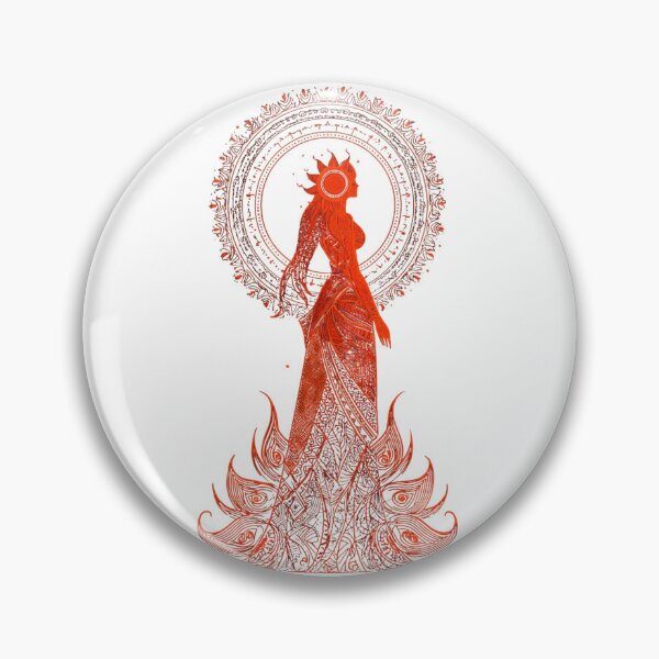 Item preview, Red Sun Goddess Mystical Mandala Art  designed and sold by LC&LCPlatform.