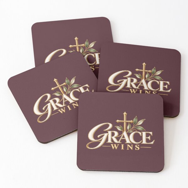 Item preview, Grace Wins – Elegant Minimal Christian Cross designed and sold by HO•Designs.