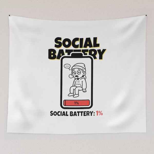 Item preview, SOCIAL BATTERY: 1% designed and sold by OtavioPeres.