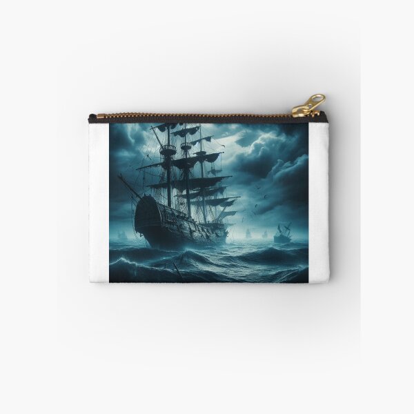Item preview, Dark Pirate Ship – Ghost Ship on Stormy Seas designed and sold by RKWSHOP.