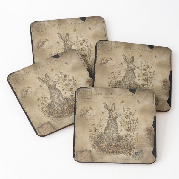 Item preview, The Autumn Hare - Vintage Herbarium Rabbit & Botanical Illustration designed and sold by KristyUnicorn.