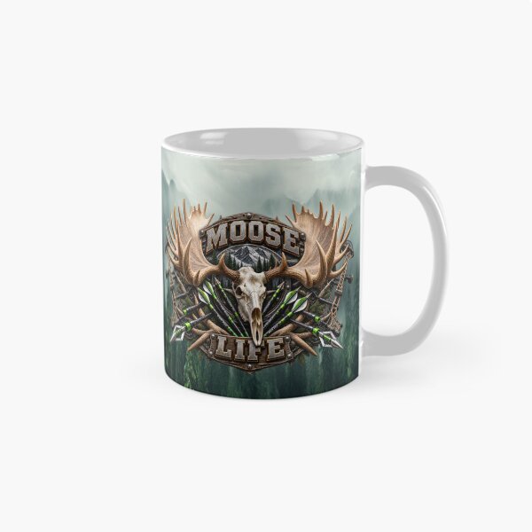 Item preview, Moose Life – Bowhunting Moose Skull & Archery Outdoor Design designed and sold by artistwill.