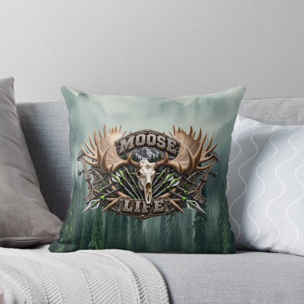 Item preview, Moose Life – Bowhunting Moose Skull & Archery Outdoor Design designed and sold by artistwill.