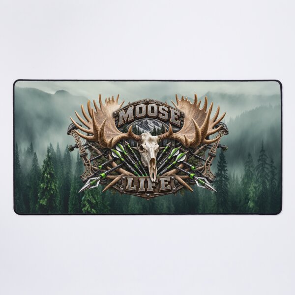 Item preview, Moose Life – Bowhunting Moose Skull & Archery Outdoor Design designed and sold by artistwill.
