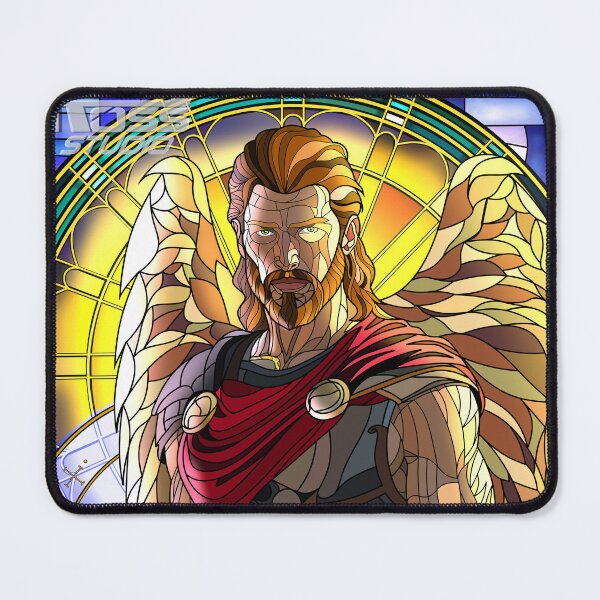 Item preview, Stained glass window Archangel Michael designed and sold by Ross_Studio.ART.