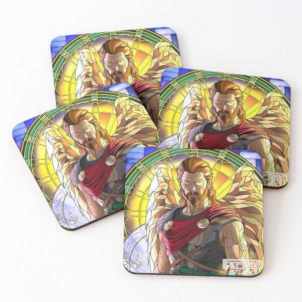 Item preview, Stained glass window Archangel Michael designed and sold by Ross_Studio.ART.