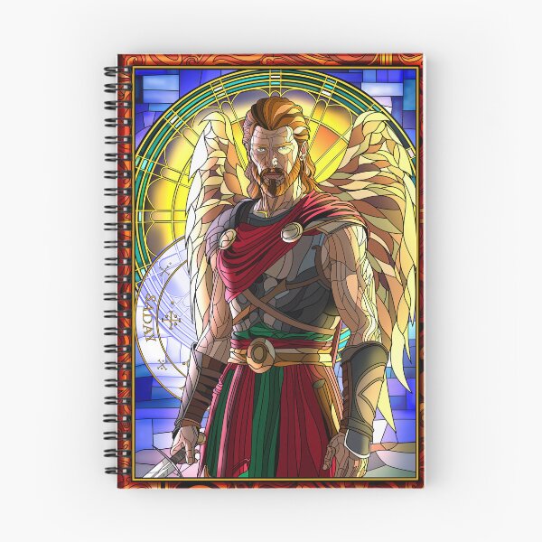 Item preview, Stained glass window Archangel Michael designed and sold by Ross_Studio.ART.
