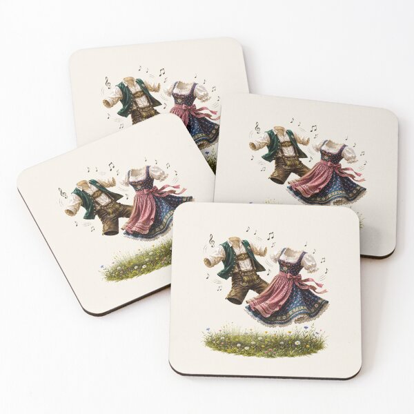 Item preview, Funny Bavarian Folk Dance Gift – "Wo Musik spielt, tanzen sogar Tracht und Dirndl!"  designed and sold by Alpine-Ink.