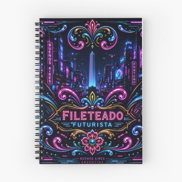 Item preview, Futuristic Fileteado – Cyberpunk Obelisk Buenos Aires designed and sold by Esencia Argentina.