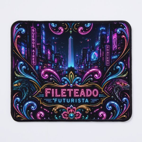 Item preview, Futuristic Fileteado – Cyberpunk Obelisk Buenos Aires designed and sold by Esencia Argentina.