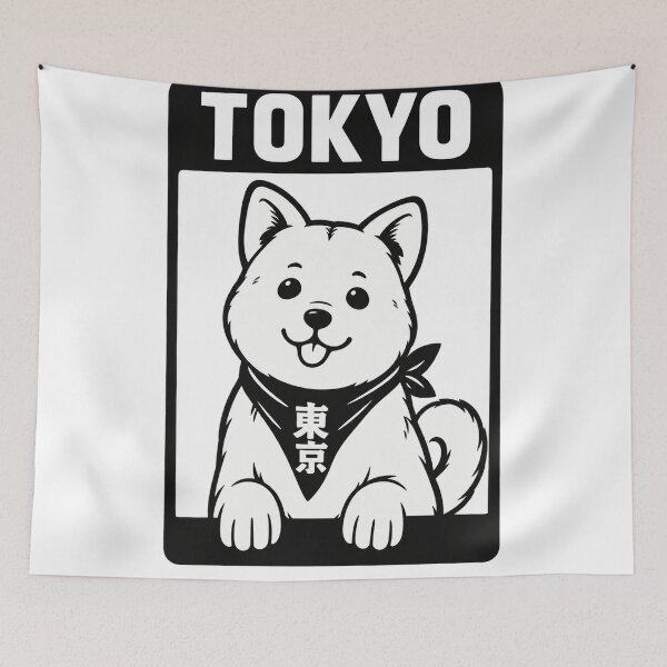 Item preview, Shiba Inu Tokyo - Cute Japan Streetwear Design 2 designed and sold by SHARPEI.