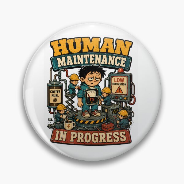 Item preview, Human Maintenance in Progress – Low Motivation Funny Coffee Humor designed and sold by NarpLTD.