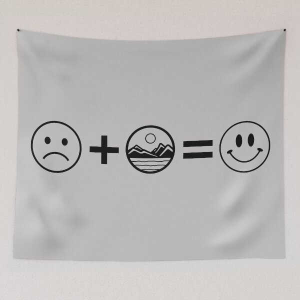 Item preview, The Outdoors Makes Me Happy — Funny Nature Adventure Equation designed and sold by Vision Crafted.