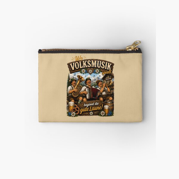 Item preview, Funny Bavarian Folk Music Gift – "Wo Volksmusik spielt, beginnt die gute Laune!" designed and sold by Alpine-Ink.